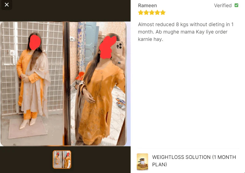 Dr. Rubina Weight Loss Solution | Herbal Slimming, Digestion & Energy Support Formula (150g)